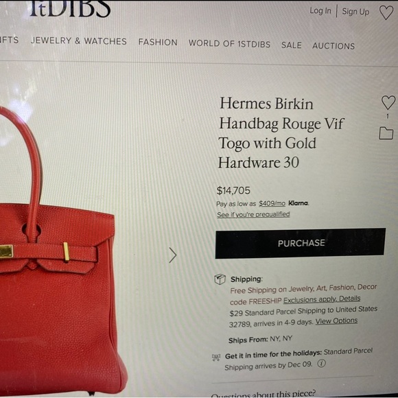 Birkin 30 Togo, 2017, Rouge Vif, Gold Hardware - Picture 3 of 17